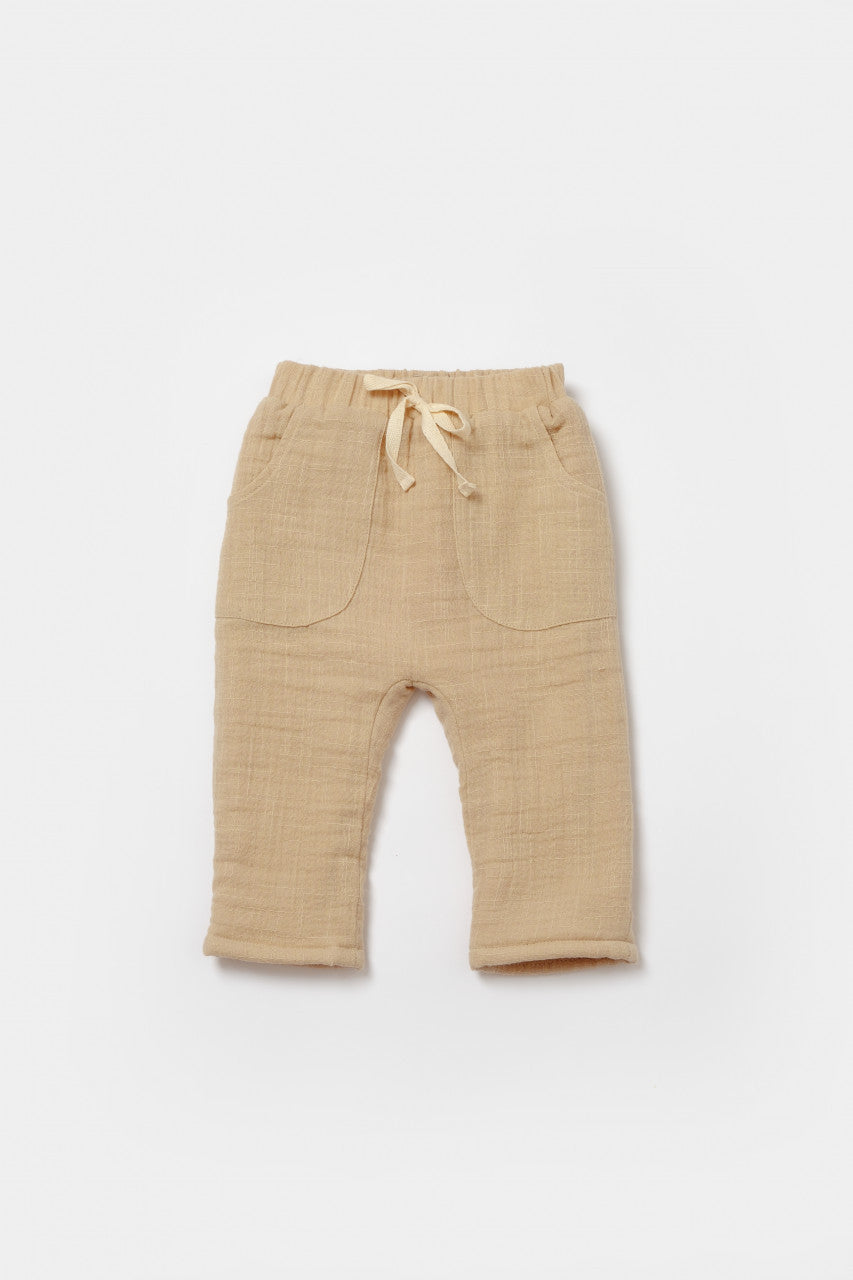 Set bluza dublata si pantaloni Ursulet, Winter muselin - , BabyCosy